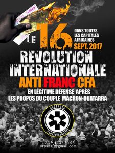Manifestation anti FCFA (16 septembre 2017)